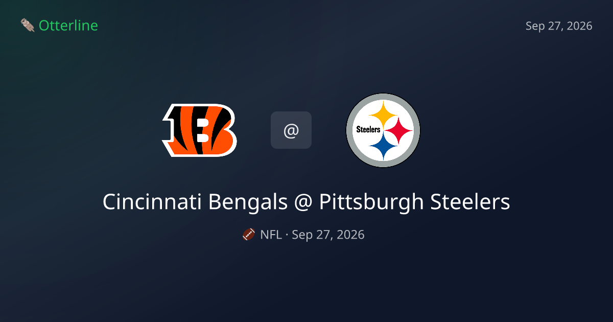 Cincinnati Bengals vs Pittsburgh Steelers Prediction & NFL Pick — September 27, 2026