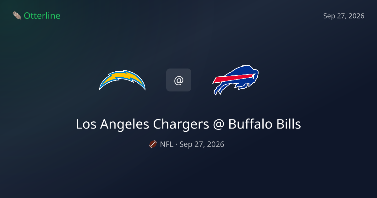 Los Angeles Chargers vs Buffalo Bills Prediction & NFL Pick — September 27, 2026