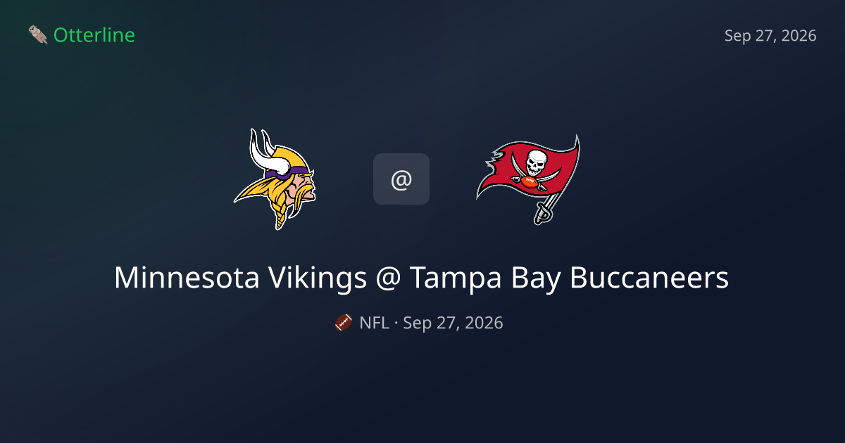 Minnesota Vikings vs Tampa Bay Buccaneers Prediction & NFL Pick — September 27, 2026