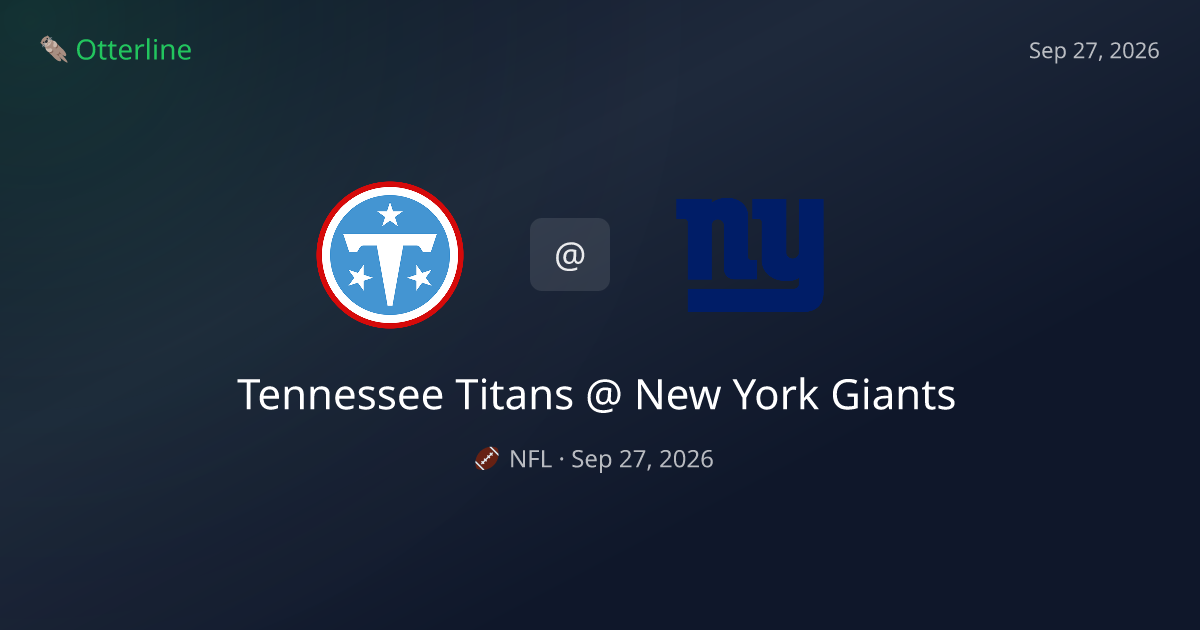 Tennessee Titans vs New York Giants Prediction & NFL Pick — September 27, 2026