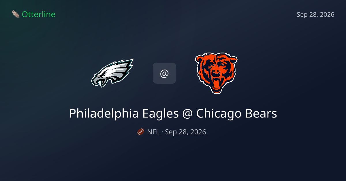 Philadelphia Eagles vs Chicago Bears Prediction & NFL Pick — September 28, 2026
