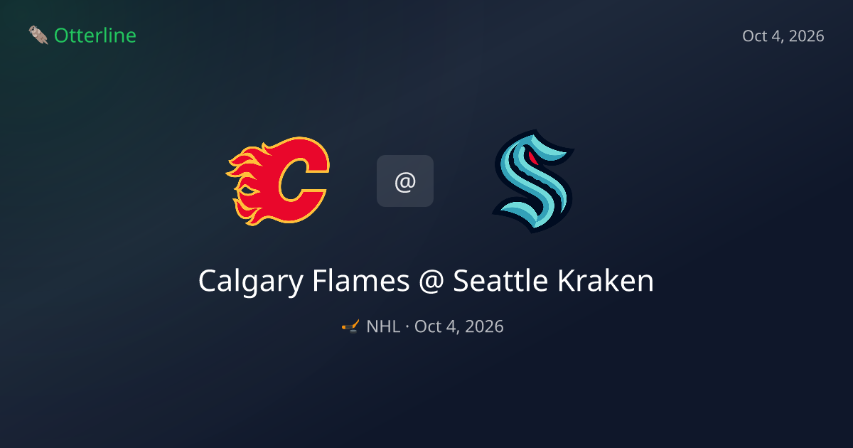 Calgary Flames vs Seattle Kraken Prediction: Consensus & Market Context — October 4, 2026