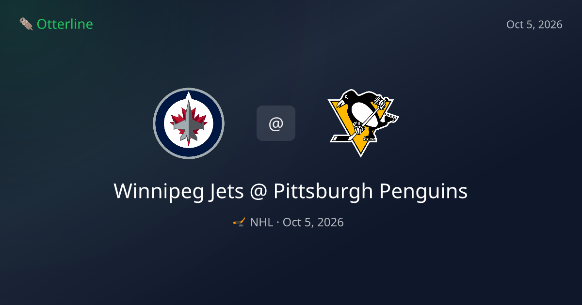 Winnipeg Jets vs Pittsburgh Penguins Prediction: Consensus & Market Context — October 5, 2026