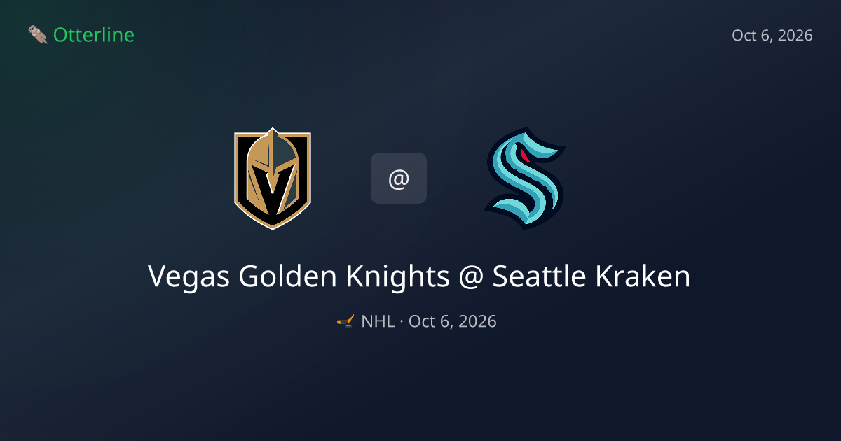 Vegas Golden Knights vs Seattle Kraken Prediction: Consensus & Market Context — October 6, 2026