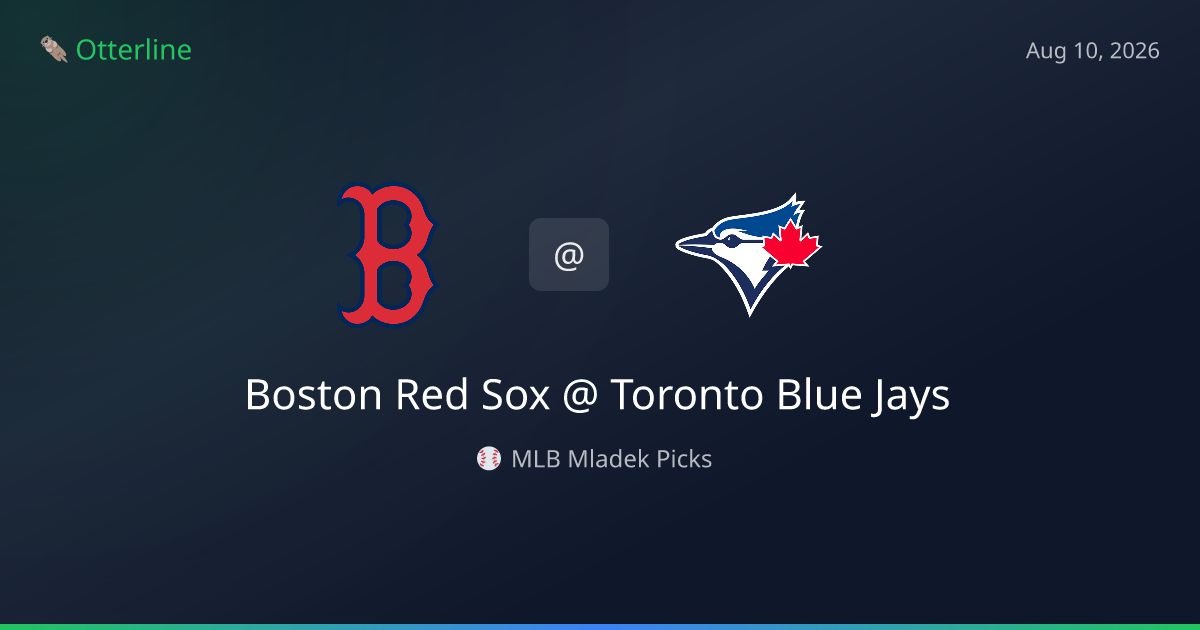 MLB Picks Today (August 10, 2026): Boston Red Sox at Toronto Blue Jays | AI Model Consensus