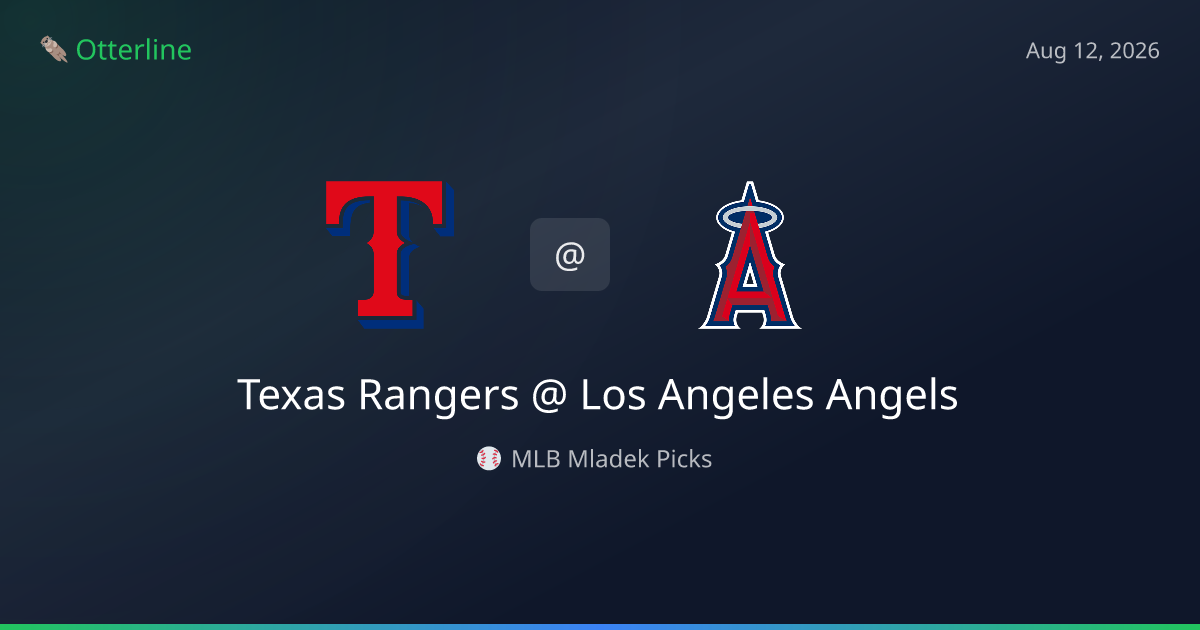 MLB Picks Today (August 12, 2026): Texas Rangers at Los Angeles Angels | AI Model Consensus