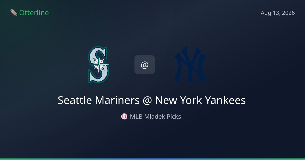 MLB Picks Today (August 13, 2026): Seattle Mariners at New York Yankees | AI Model Consensus