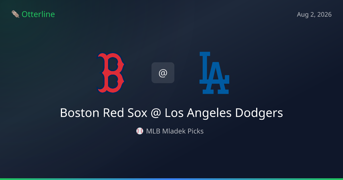 MLB Picks Today (August 2, 2026): Boston Red Sox at Los Angeles Dodgers | AI Model Consensus