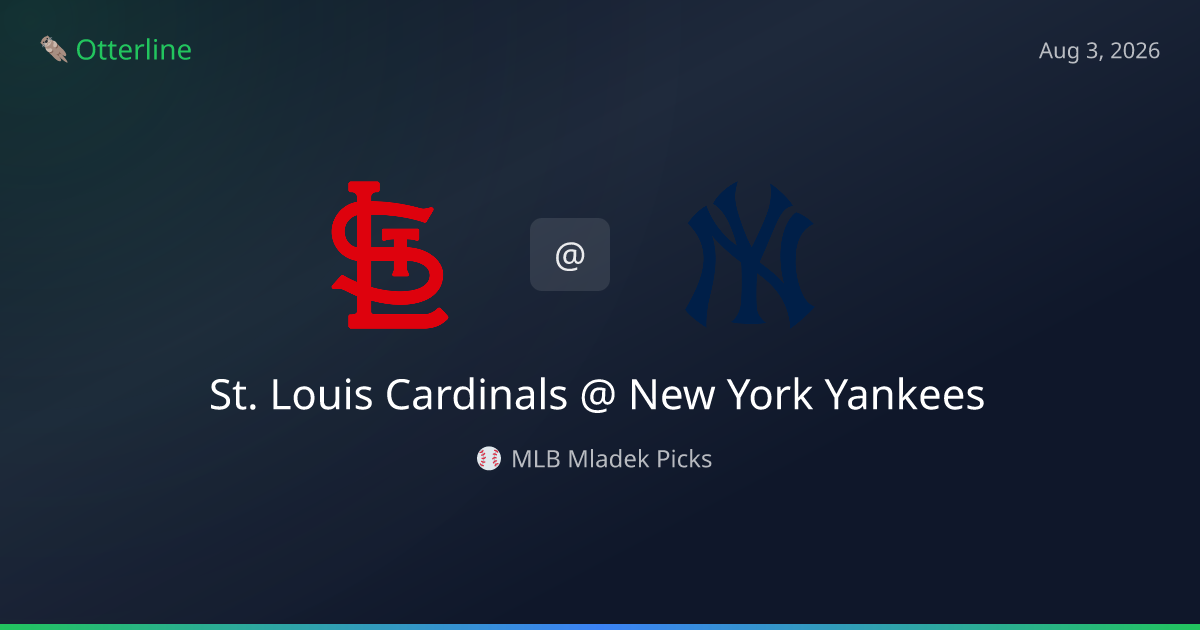 MLB Picks Today (August 3, 2026): St. Louis Cardinals at New York Yankees | AI Model Consensus