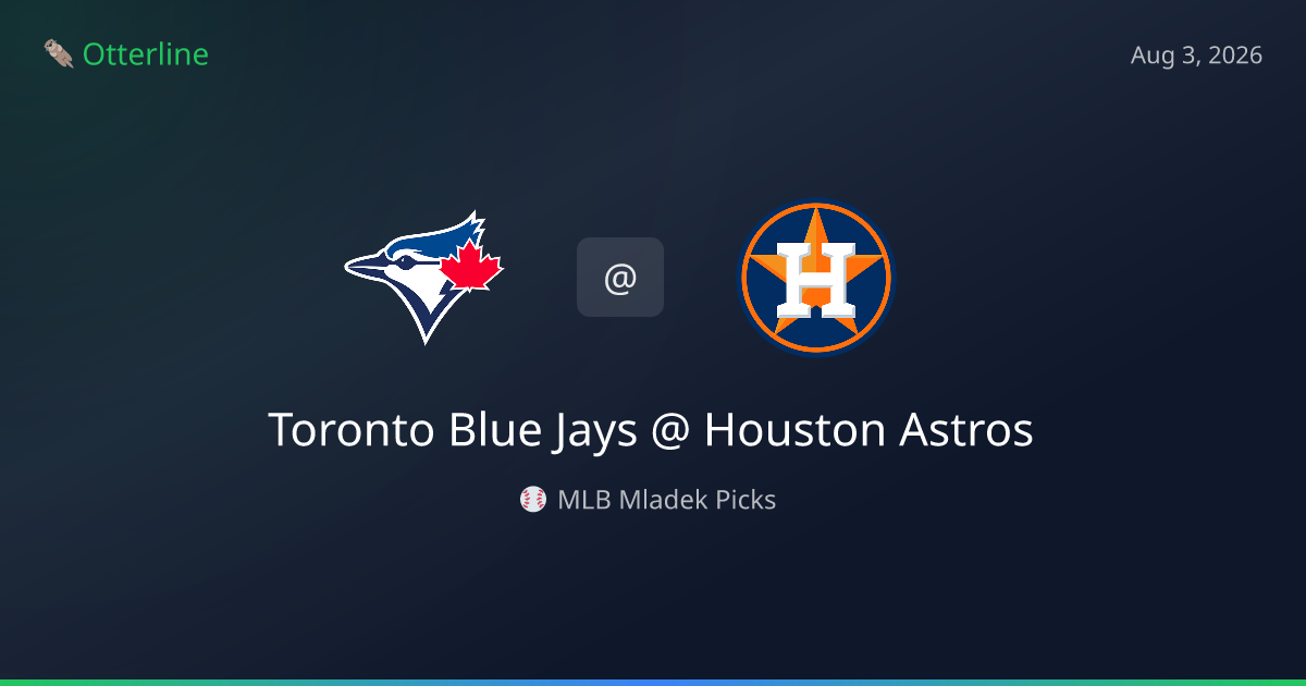 MLB Picks Today (August 3, 2026): Toronto Blue Jays at Houston Astros | AI Model Consensus
