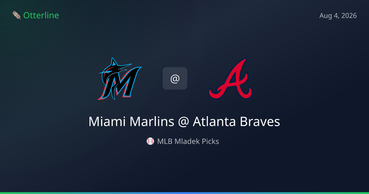 MLB Picks Today (August 4, 2026): Miami Marlins at Atlanta Braves | AI Model Consensus