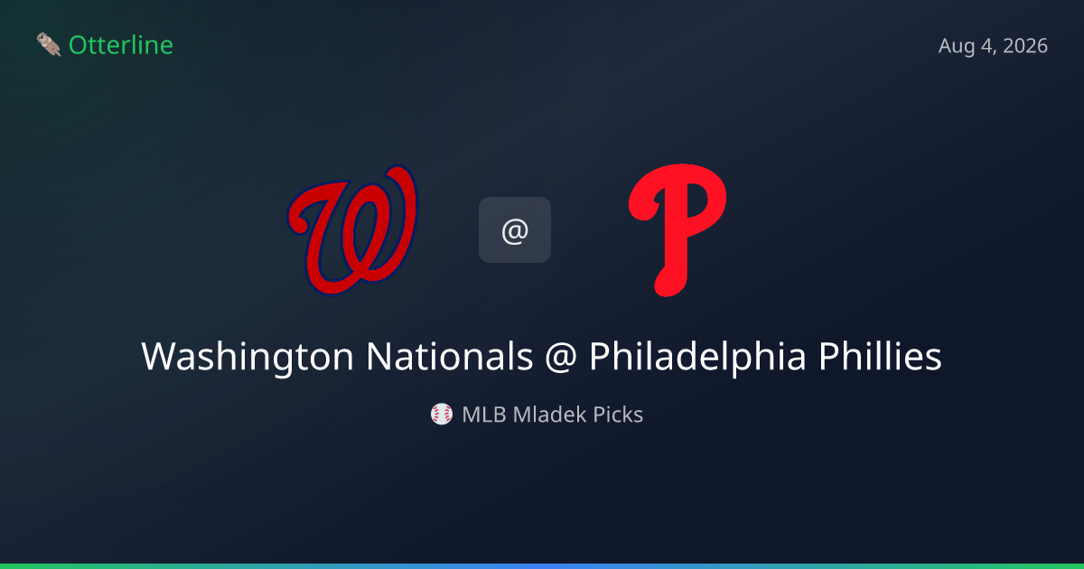 MLB Picks Today (August 4, 2026): Washington Nationals at Philadelphia Phillies | AI Model Consensus