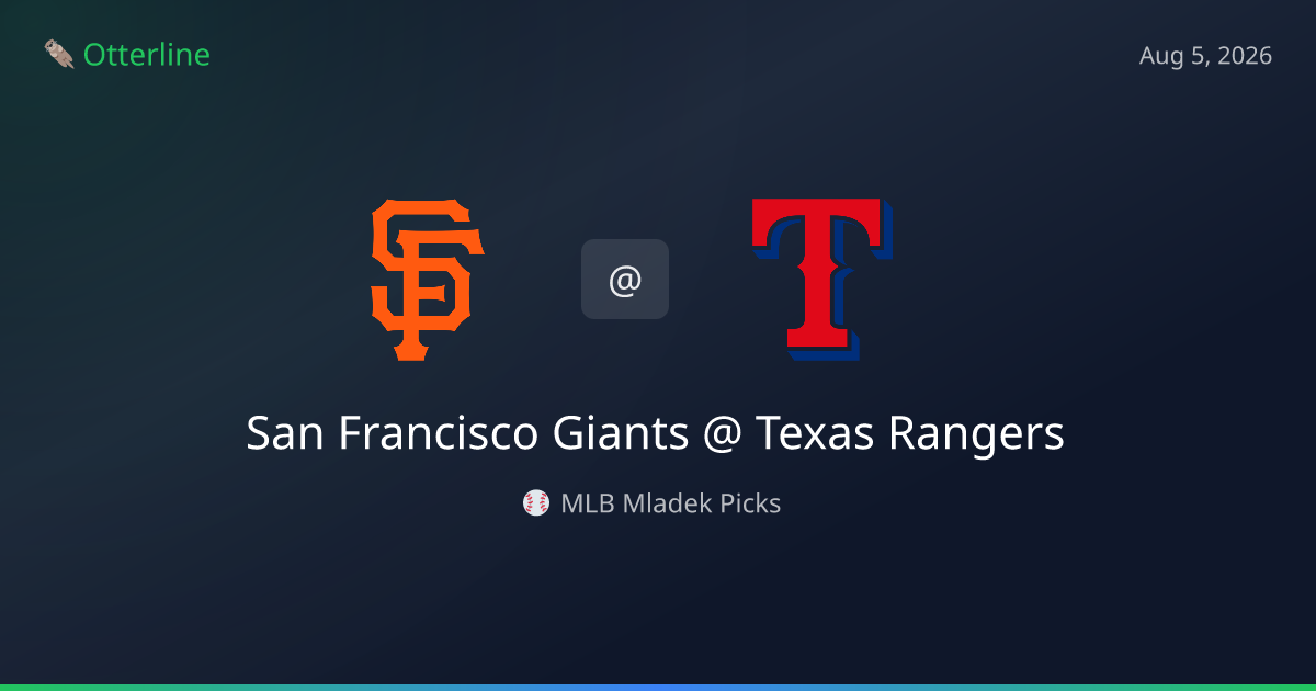 MLB Picks Today (August 5, 2026): San Francisco Giants at Texas Rangers | AI Model Consensus