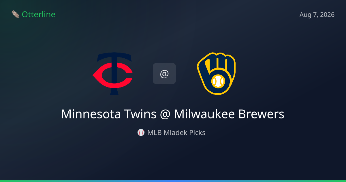 MLB Picks Today (August 7, 2026): Minnesota Twins at Milwaukee Brewers | AI Model Consensus
