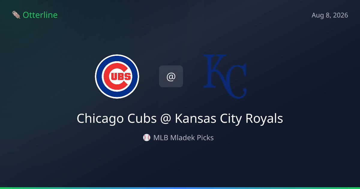 MLB Picks Today (August 8, 2026): Chicago Cubs at Kansas City Royals | AI Model Consensus