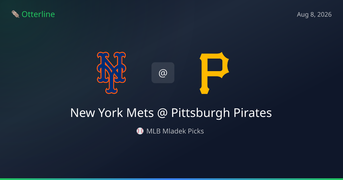 MLB Picks Today (August 8, 2026): New York Mets at Pittsburgh Pirates | AI Model Consensus