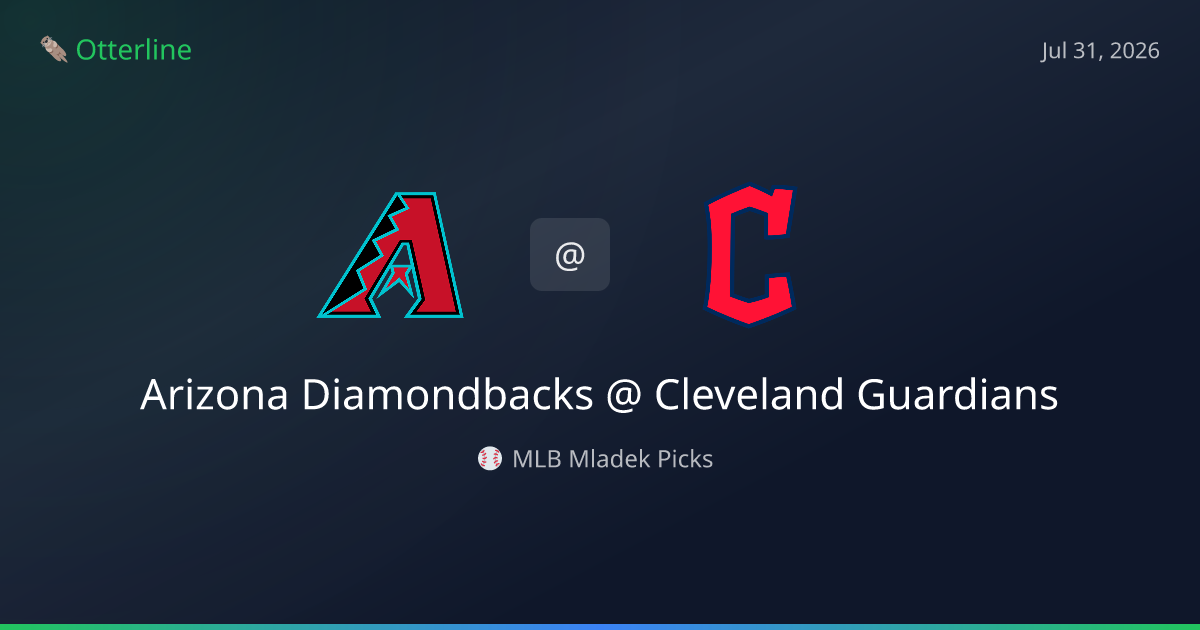 MLB Picks Today (July 31, 2026): Arizona Diamondbacks at Cleveland Guardians | AI Model Consensus