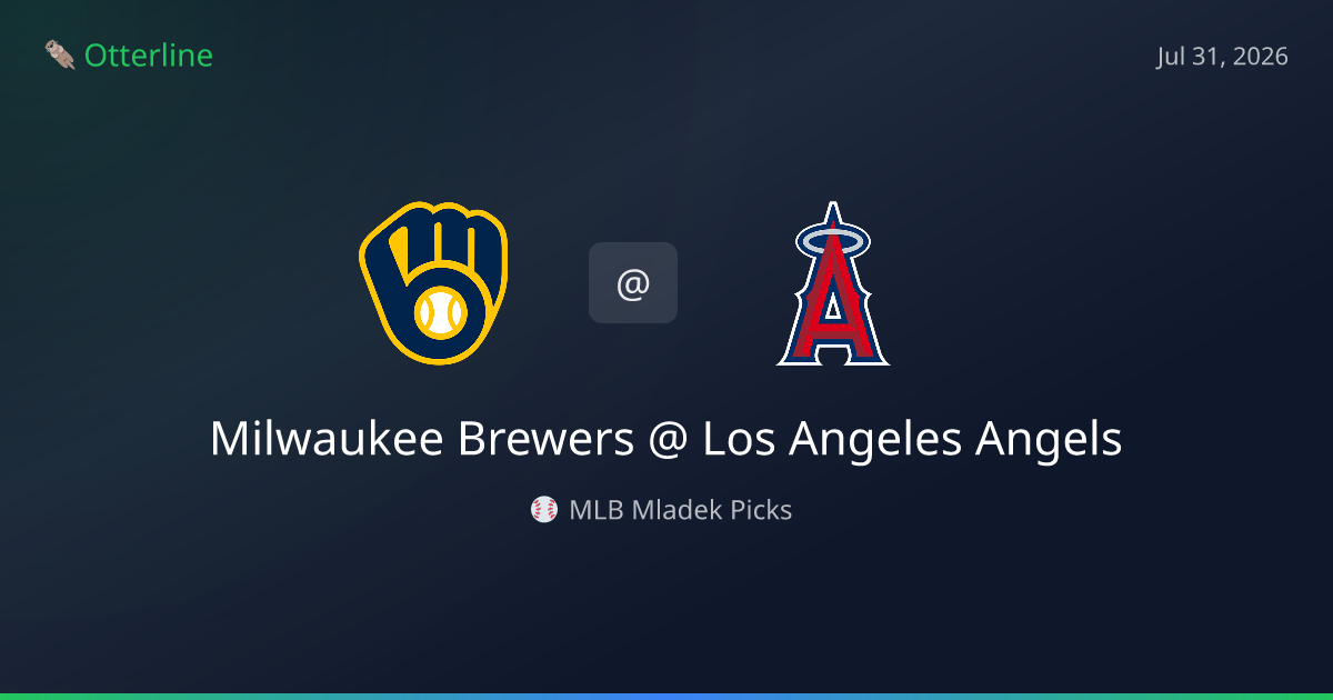 MLB Picks Today (July 31, 2026): Milwaukee Brewers at Los Angeles Angels | AI Model Consensus